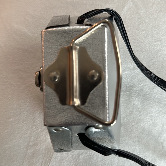 Vintage Silver Little Bag with Black Strap - Picture 10 of 12